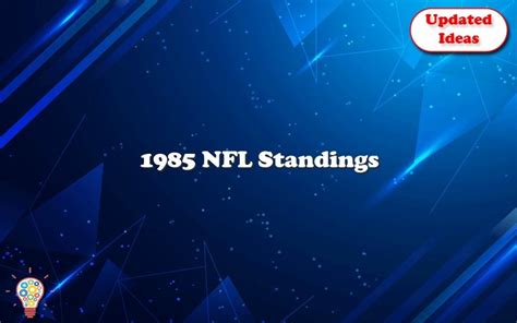 nfc east standings 1985|1985 nfl standings table.